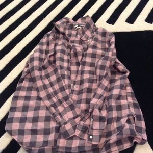 Plaid Pink Top